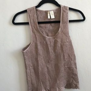 Lilac stretchy crop tank